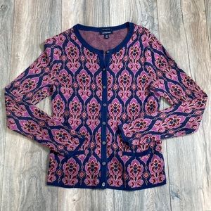Funky unique patterned knit sweater cardigan